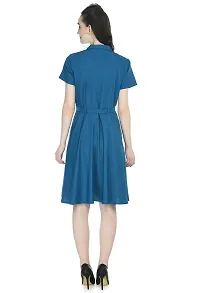 TOGZZ Women's Knee Length Dress (Blue M)-thumb2