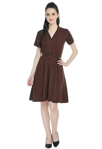 TOGZZ Womens Collar Knee Length Dress