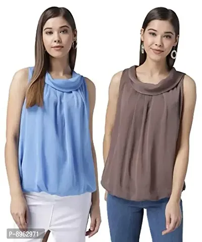 RUDRAKRITI Women Chiffon top (Pack of 2)-thumb0