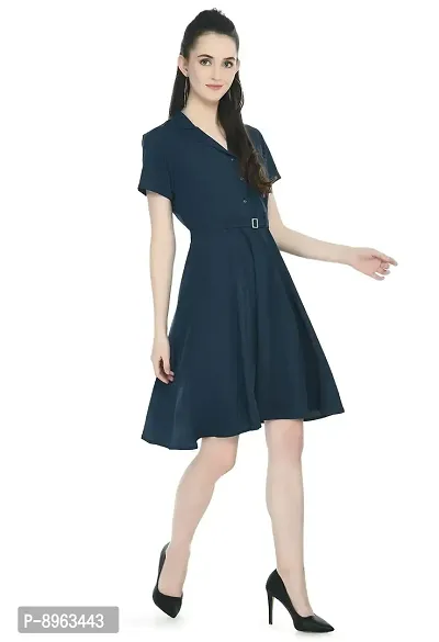 TOGZZ Women's Knee Length Dress (Dark Blue XXL)-thumb5