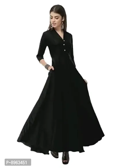 TOGZZ Women Stylish Collared Maxi Dress Black