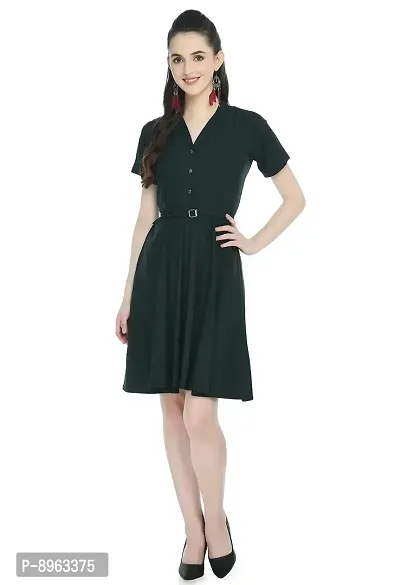 TOGZZ Women's Knee Length Dress (Black XL)