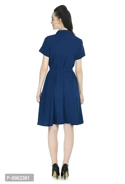 TOGZZ Women's Knee Length Dress (Royal Blue M)-thumb3