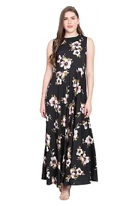 RUDRAKRITI Women Crepe Flared Dress-thumb1