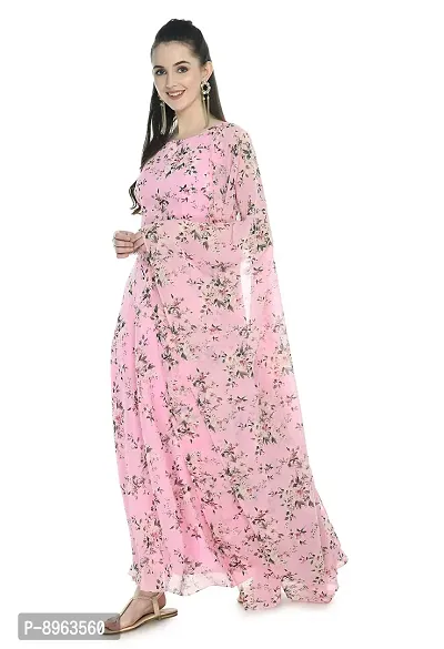 Rudrakriti women pink printed Crop Top  Skirt with duptta set-thumb4