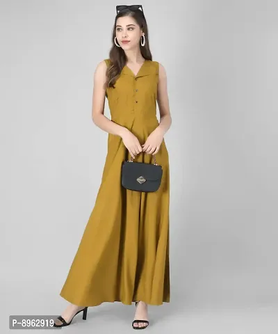 RUDRAKRITI Rudraakriti Women Crepe fit and flary Dress-thumb3