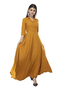 Yellow Fit And Flare Dresses For Women-thumb1