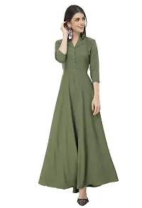 Green Fit And Flare Dresses For Women-thumb1