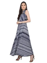 RUDRAKRITI Women Crepe fit and flary Maxi Dress-thumb3