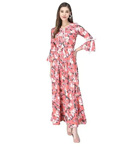 RUDRAKRITI Rudraakriti Women Crepe Bell Sleeve Dress