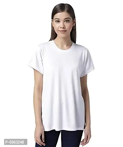 RUDRAKRITI Women Polyster White Solid top-thumb0