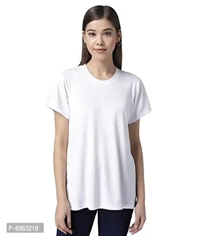 RUDRAKRITI Women Polyster White Solid top