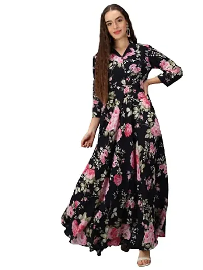TOGZZ Women Floral Printed Stylish Maxi Dress
