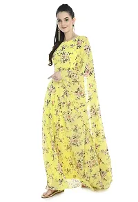 Rudrakriti women lemon yellow printed Crop Top  Skirt with duptta set-thumb3