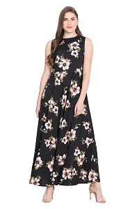 RUDRAKRITI Women Crepe Flared Dress-thumb2