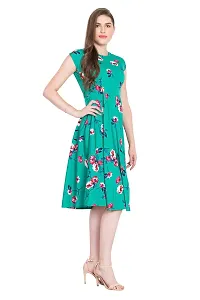 RUDRAKRITI Women's Fit and flare Dress with Free Mask-thumb4