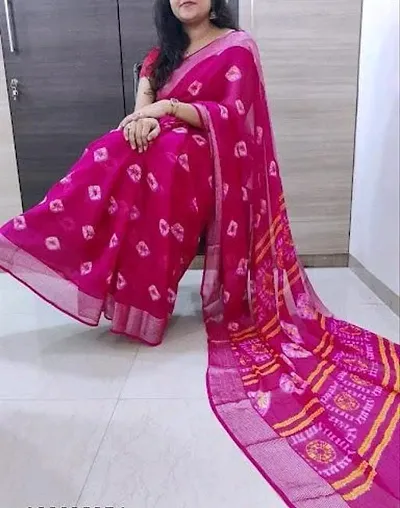 Best Selling Chiffon Saree with Blouse piece 