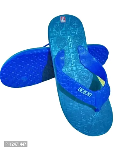 Stylish Blue Rubber  Room Slippers For Men-thumb0