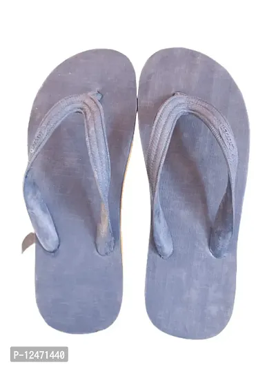 Stylish Grey Rubber  Room Slippers For Men