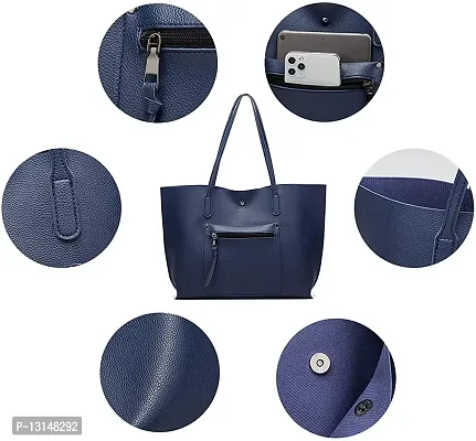MaFs Women's Blue PU Leather Handbag-thumb3