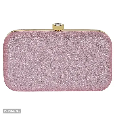 MaFs Handicraft Beautiful Pink Rexin Clutch Bag Party, Wedding-thumb5