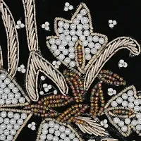 MaFs Beads Embroidered Black Women clutches For Weddings and Parties-thumb1