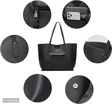 MaFs Women's Black PU Leather Handbag-thumb3
