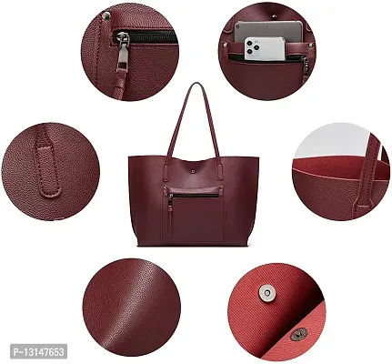 MaFs Women's Purple PU Leather Handbag-thumb4