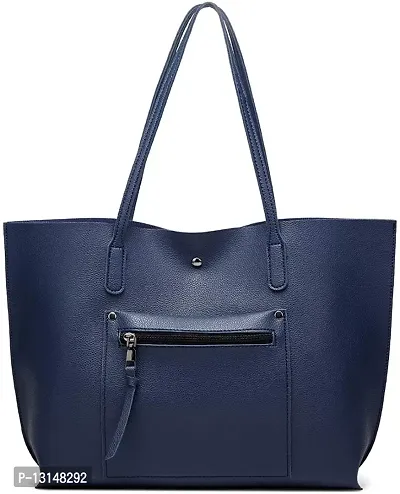 MaFs Women's Blue PU Leather Handbag