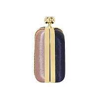 MaFs Embelished Women's Clutch Blue and Peach Clutch for weddings and Parties-thumb2