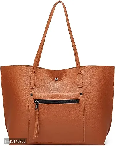 MaFs Women's Brown PU Leather Handbag