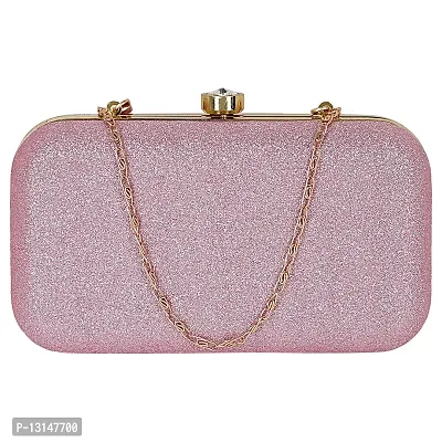MaFs Handicraft Beautiful Pink Rexin Clutch Bag Party, Wedding-thumb0