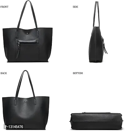 MaFs Women's Black PU Leather Handbag-thumb4