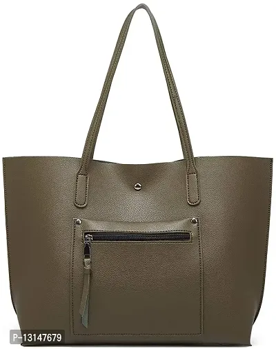 MaFs Women's Green PU Leather Handbag