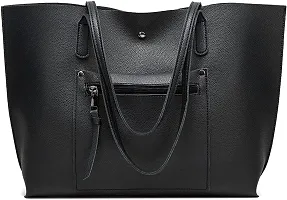 MaFs Women's Black PU Leather Handbag-thumb1