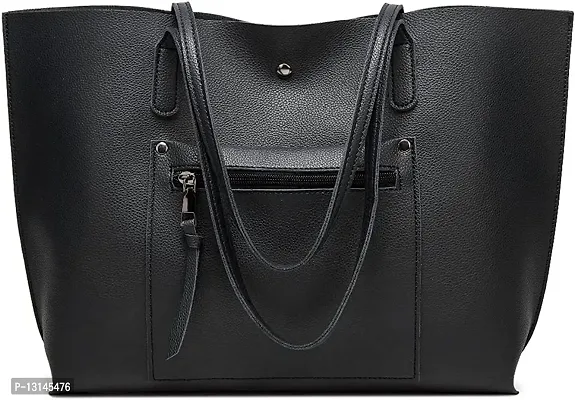 MaFs Women's Black PU Leather Handbag-thumb2
