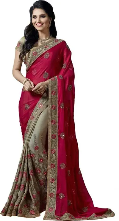 Attractive Silk Blend Bollywood Sarees
