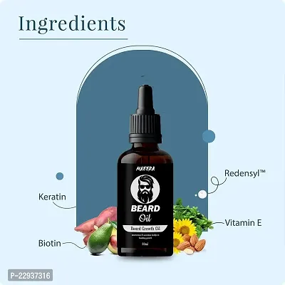 Beard And Hair Growth Oil For Thicker, Longer Beard For Patchy, Uneven Beard, For Fast Beard Growth, Natural Hair Oil 100 Ml-thumb2