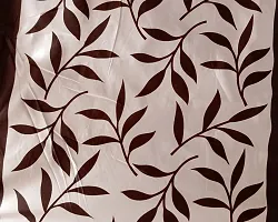 SANDAL DECORS Beautiful Leaf Polyester Window Curtains 5 feet pack of 4 (Eyelet, Room Darkening, Washable)-thumb1