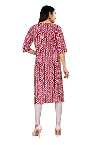 Beautiful Maroon Crepe Stitched Printed Kurtas For Women-thumb1