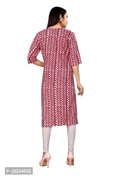 Beautiful Maroon Crepe Stitched Printed Kurtas For Women-thumb2