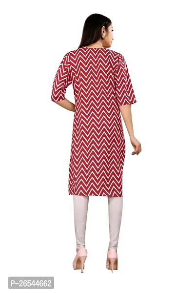 Beautiful Maroon Crepe Stitched Printed Kurtas For Women-thumb2