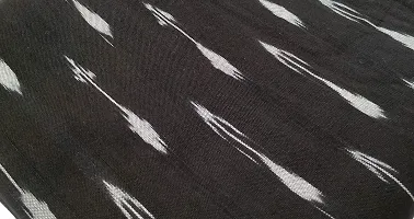 Spillbox Handprinted Ikat Cotton Unstitched fabric material for Men Kurta 2.5 Meter &ndash; Black Arrow-thumb1