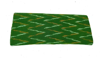 Spillbox Unstitched Kurta material fabric for women Dress/Kurti/Blouse/Long Skirt/Palazzos-Ikkat pattern -1 METRE (GREEN YELLOW ZIGZAG)-thumb3