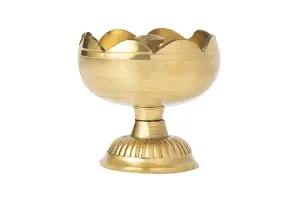 Traditional Handcrafted Brass Diya Oil Lamp for Home Temple Puja Articles Decor Gifts-thumb2