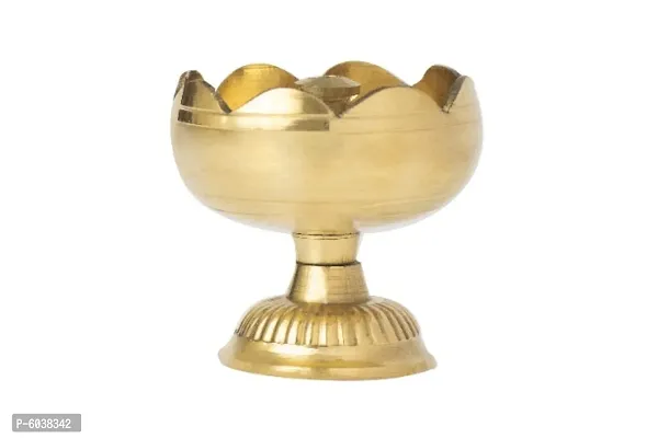 Traditional Handcrafted Brass Diya Oil Lamp for Home Temple Puja Articles Decor Gifts-thumb3