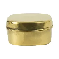 Spillbox Pure Brass Box - Mandir Roli/Chawal/Chandan/Kumkum Puja Box/Dabbi-Square Dabbi(2)-thumb1