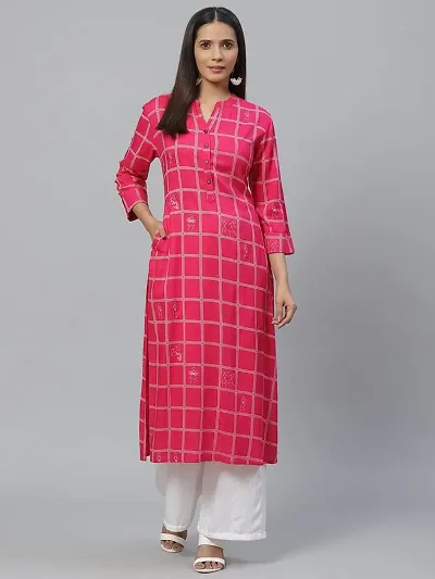 Haute & Humble-Reyon Straight Solid Wedding Party and Casual Women's Kurta Kurties