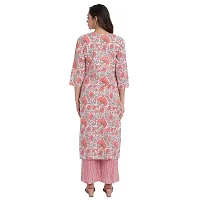 Haute  Humble-Cotton Floral Printed Round Neck Multicolor wedding party and casual wear Kurta Wiht Pants Set-thumb1