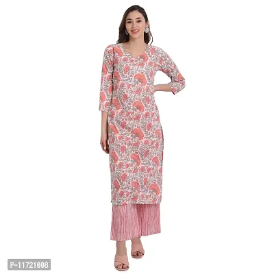 Haute  Humble-Cotton Floral Printed Round Neck Multicolor wedding party and casual wear Kurta Wiht Pants Set-thumb0